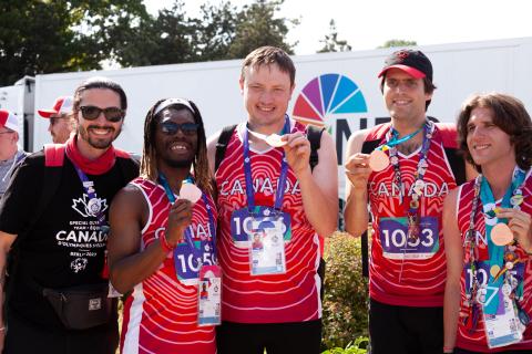 Peter in a group photo with SO Team Canada 2023 athletes